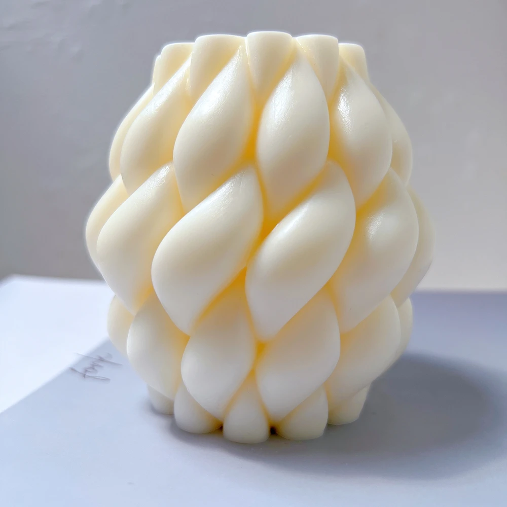 10cm S Size Twirl Raindrop Shape Candle Silicone Molds Aesthetic Swirl