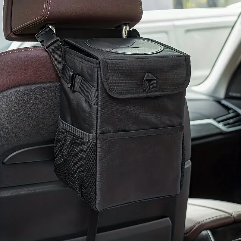 Keep Your Car Clean and Tidy with a Portable Car Trash Can! Mini Collapsible Waterproof Trash Can for Cars