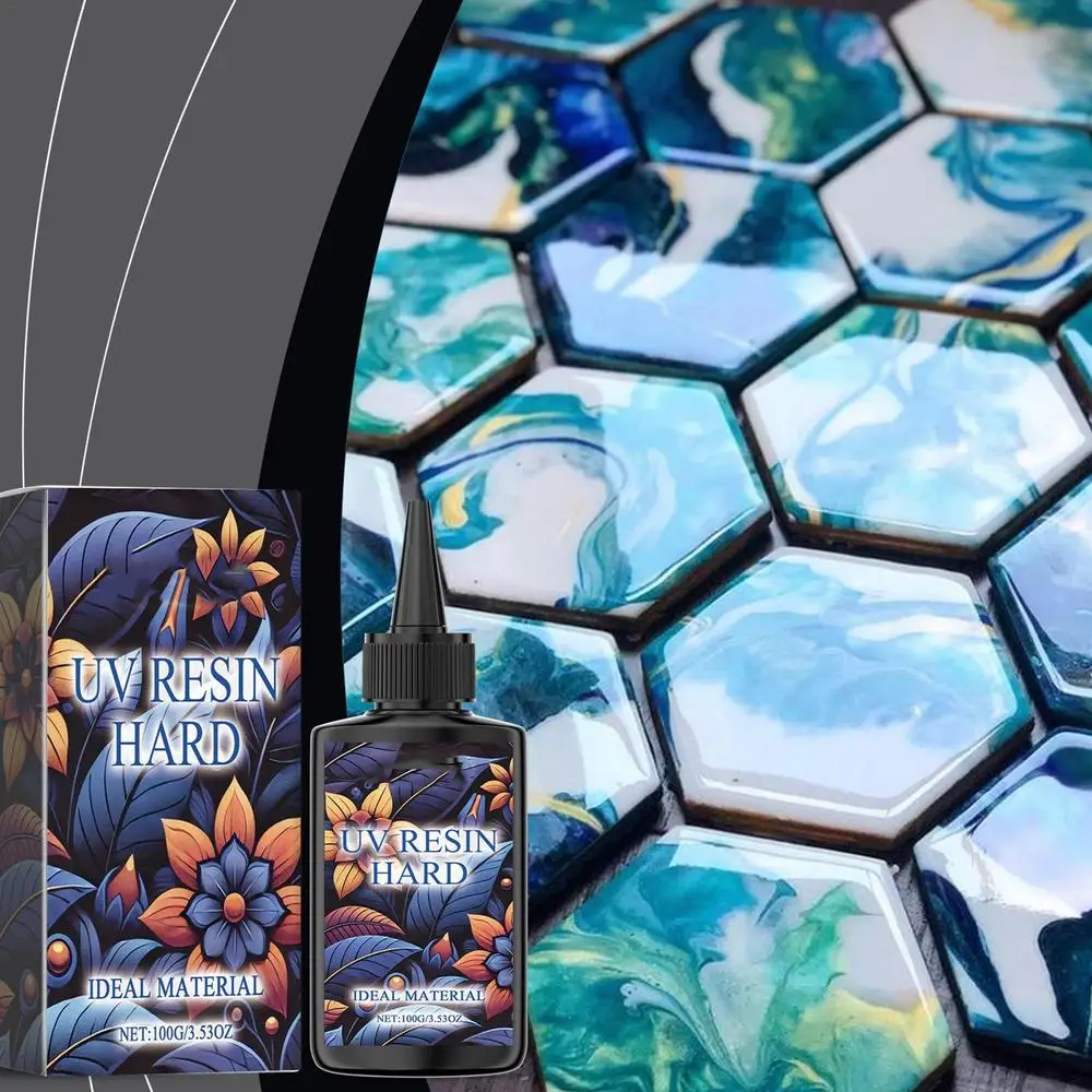 Description Picture 4 of itemClear UV Resin 100g Clear Jewelry UV Glue Adhesive Resin Epoxy Resin Supplies UV Activated Resin Hard UV Curing Resin Jewelry
