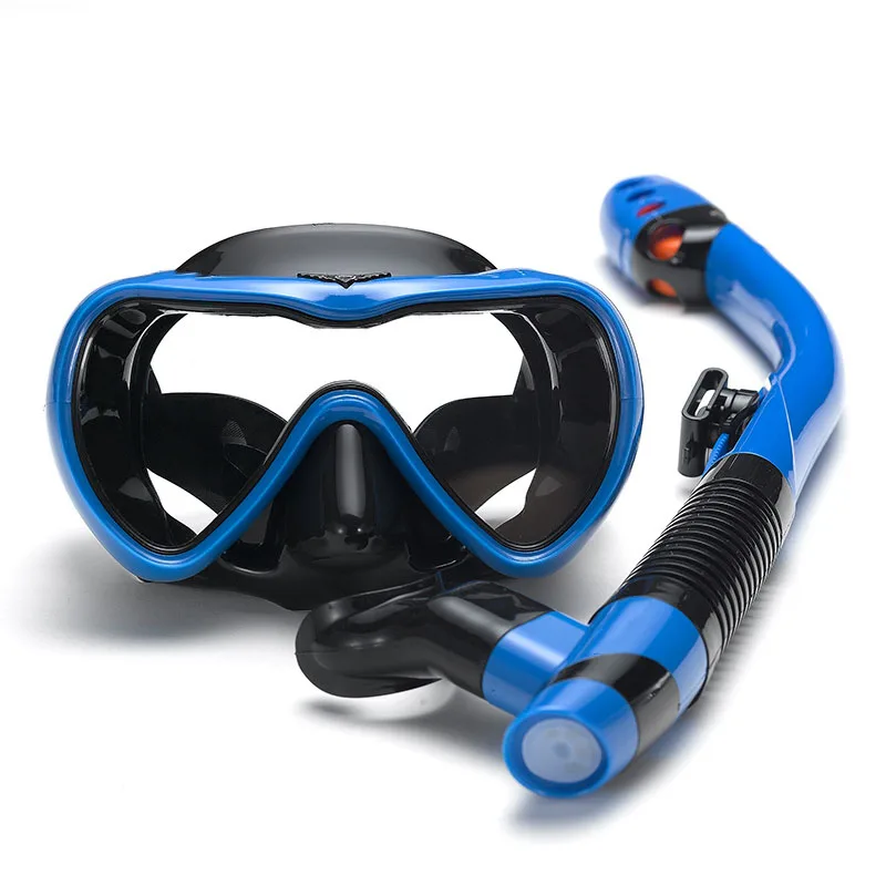 

Professional Adult Snorkeling Suit Full Dry Anti-choke Water Nasal Mask Big Frame Swimming Goggles Learn To Swim Silicone
