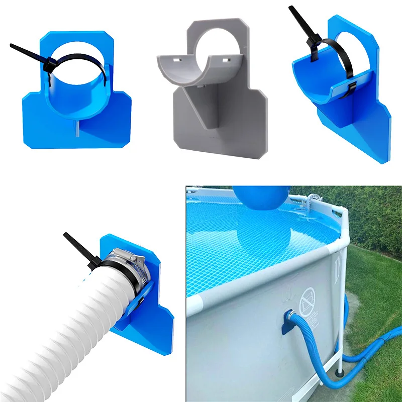 pool pipe holder Swimming Pool Pipe Holder Mount Supports Pipes 30-38mm for Intex Bestway Ground Hose Outlet