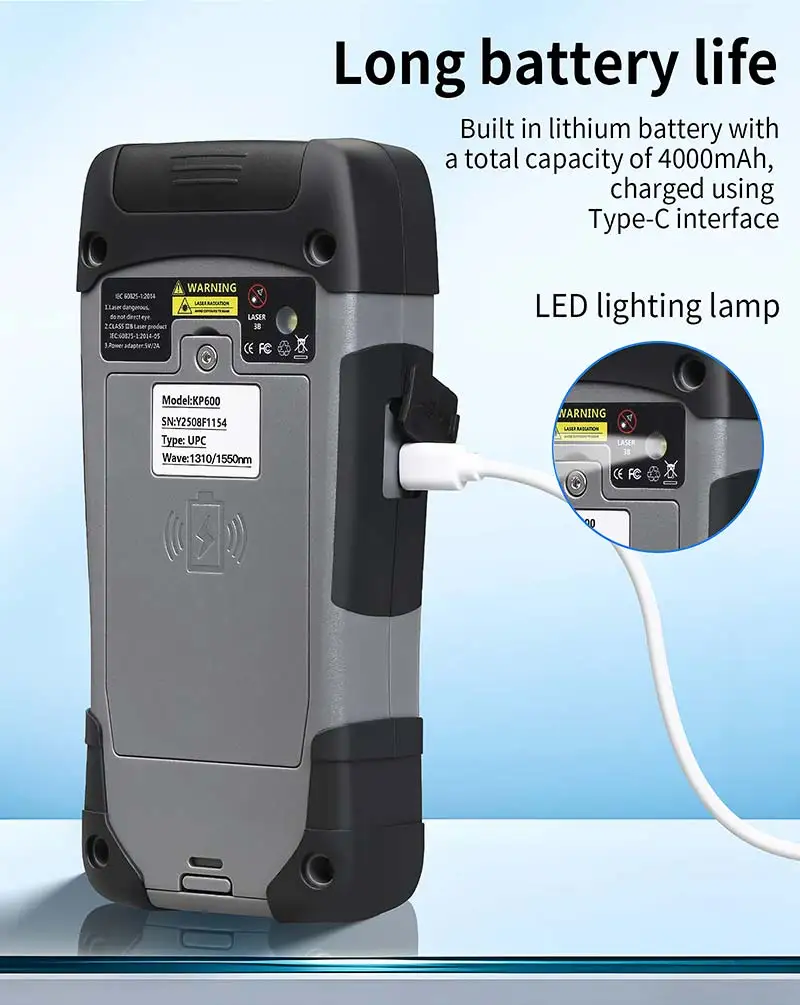 KP600 90KM OTDR Active Fiber Testing Optical Time Domain Reflectometer Fiber Opt