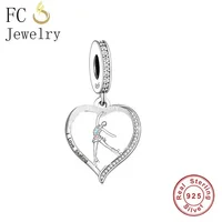 Fit Original Pan Charms Bracelet 925 Silver Ballerina Ballet Girl Dance Be Strong and Be Yourself Bead For Making Women Berloque 2