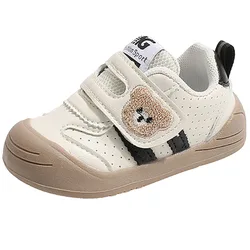 2024 Fashion Toddler Shoes For Baby PU Leather Infant Girl's Sneakers Soft-soled Ergonomics Newborn Boy's Sport Shoes First Step