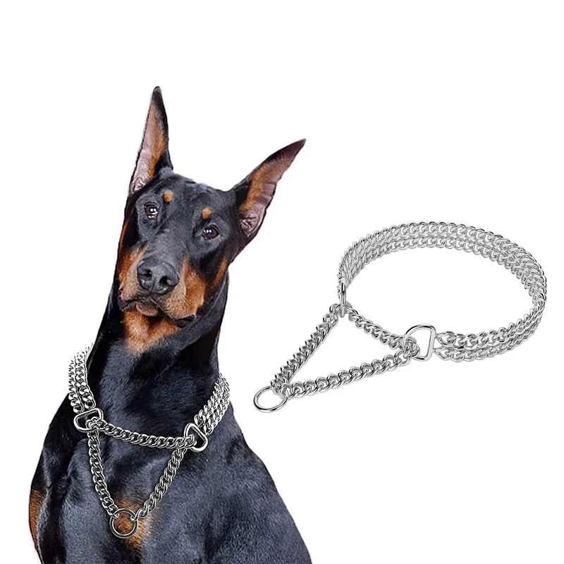 StainlessSteelDogChokerCollarMartingaleCollarforDogsTraining