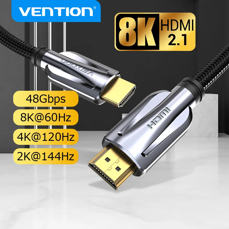 Tions HDMI 2,1 Kabel 8K/60Hz 4K/120Hz 48Gbps HDMI Digital Kabel Splitter für Xiaomi TV Box HDR10 + PS5 Schalter Kabel HDMI 2,1