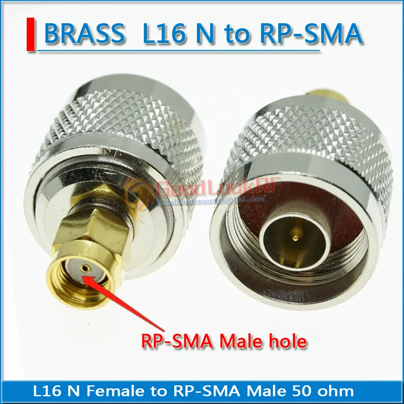 

L16 N Male to RPSMA RP-SMA RP SMA Male Plug Gold Plated Brass Straight 50 ohms RF Connector Coaxial Adapters