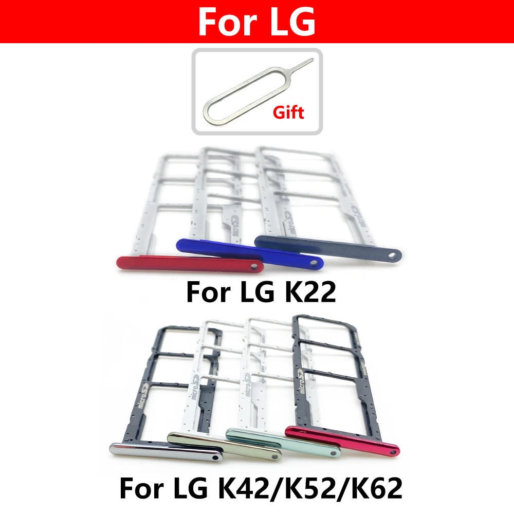 LG K22 K41s K42 K51 K52 K61 용 마이크로 나노 SIM 카드 홀더 트레이 슬롯 홀더 어댑터 소켓