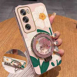 Custodia per telefono con stampa floreale bianca elegante