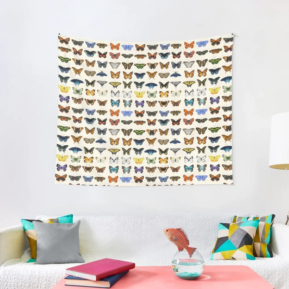 

Butterflies of North America Tapestry Wallpaper Bedroom Bedroom Decor Aesthetic Tapestry