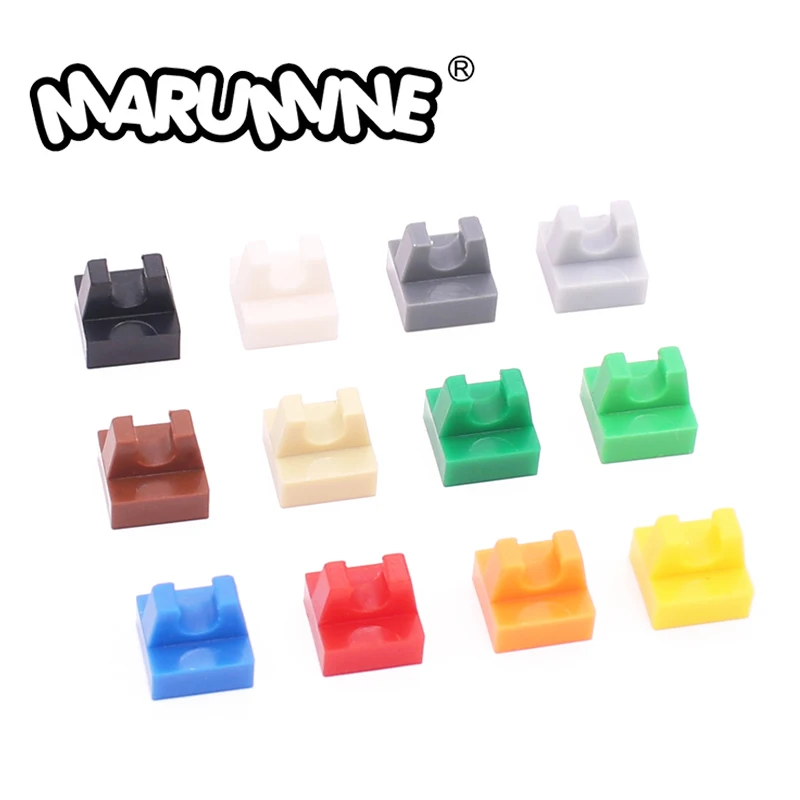 Marumine MOC 브릭 15712 2555 타일, 개방형 C 클립으로 1x1 수정, ..