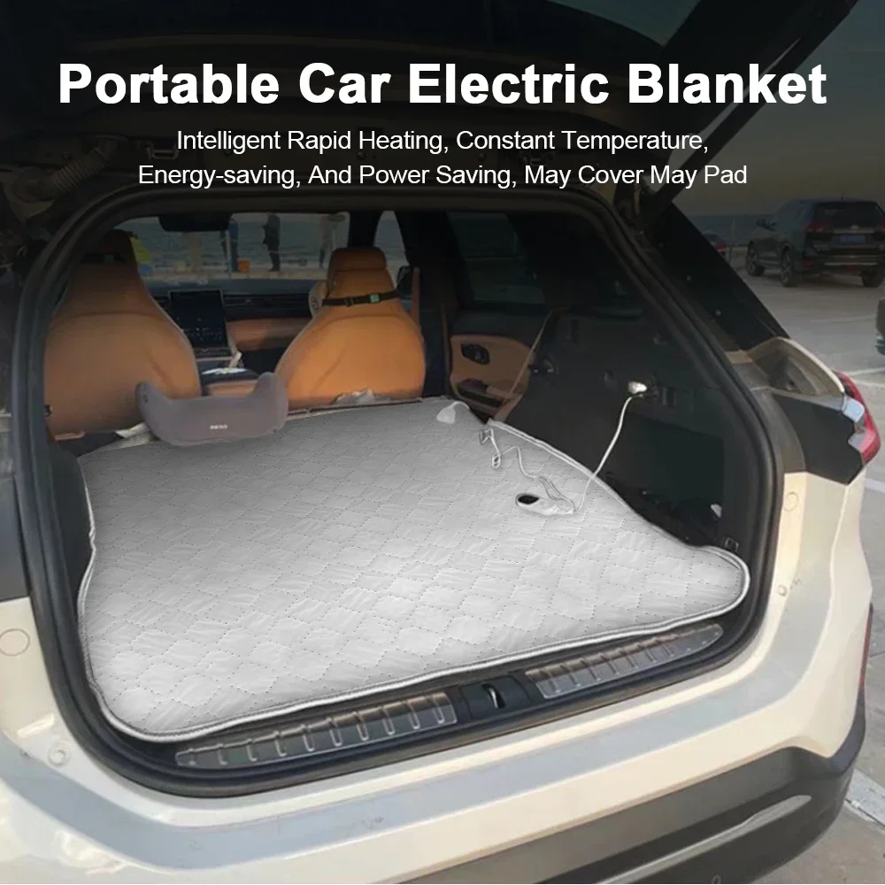 12V Electric Blanket Plush Thicker Heater Heated Mattress Thermostat Travel Heating Mat Winter Body Warmer for RV SUVs Car Electric Heating Blanket Winter Blanket Electric Heating Pad Heating Sleeping Mat