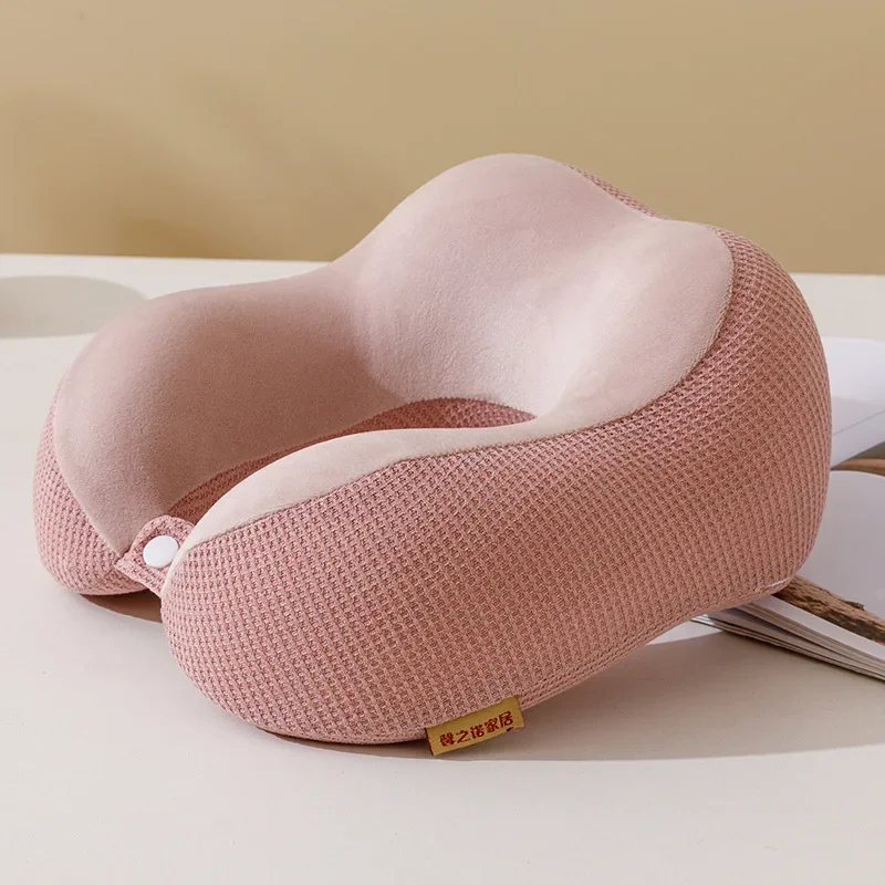 Neck Pillow U-shaped Pillow Memory Foam Slow Rebound Lunch Break Neck Pillow Airplane Travel Neck Mesh Hump Car Throw