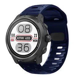 Enhanced Silicone Sport Strap - Versatile Wristband Bracelet - 22MM COROS PACE 3 (Dark blue)