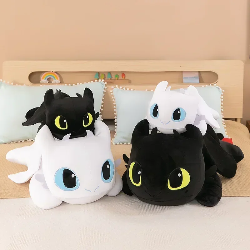 Cute Toothless Stuffed Cushion Light Fury Dragon Plush Back Cushion Cartoon Action Bionicle Night Furia Pillow Home Decoration 4 Cute Toothless Stuffed Cushion Light Fury Dragon Plush Back Cushion Cartoon Action Bionicle Night Furia Pillow Home Decoration 4