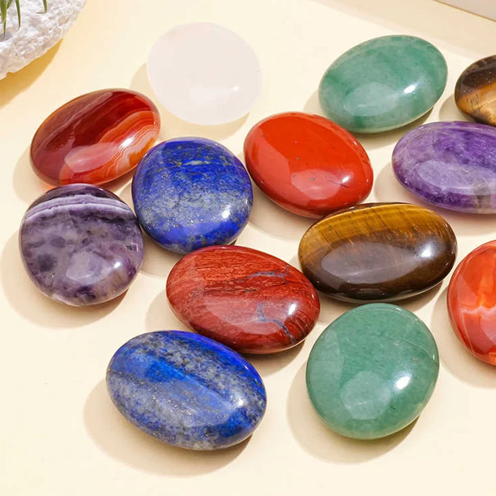 천연 크리스탈 타원형 스톤 45x30mm DIY 펜던트 목걸이 만들기 보석 의류 액세서리 및 가정 장식 장식품