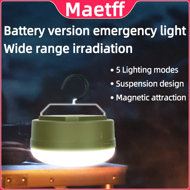 

Meatff Mini Camping Lantern 5 Modes Dimmable Portable Flashlight with Magnet Hanging Tent Lamp Emergency Light Outdoor Hiking