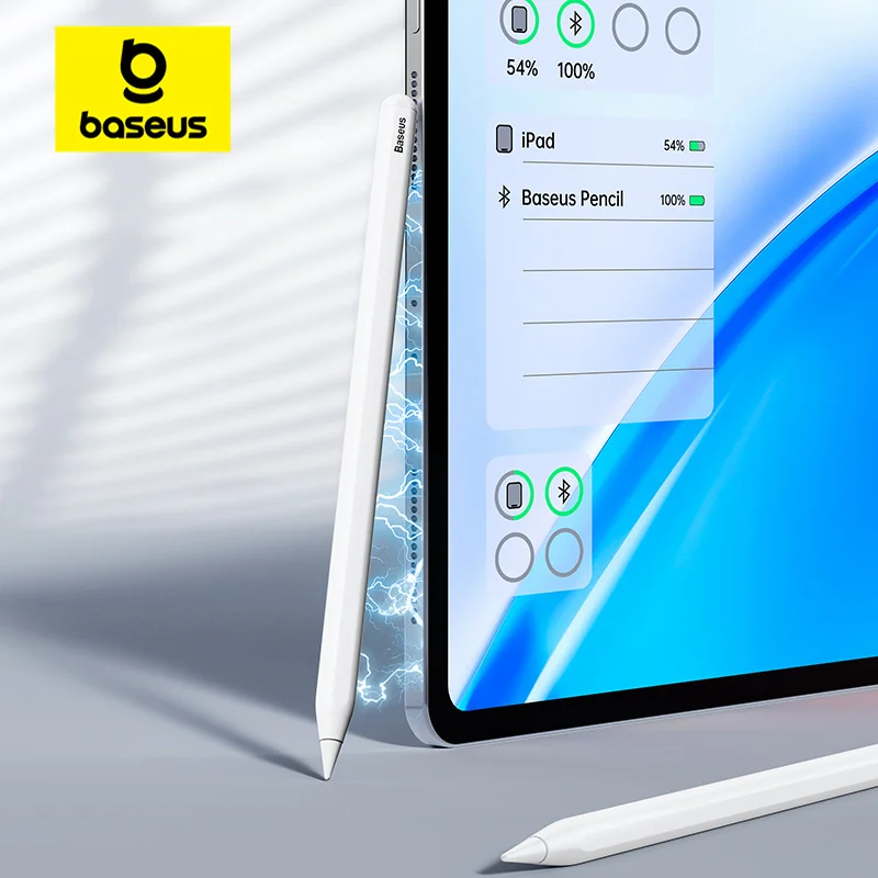 Baseus-caneta Stylus para Ipad Apple Pencil 2nd Gen Bluetooth Magnético Carregamento sem Fio Inclinação Sensível Palm Rejeição