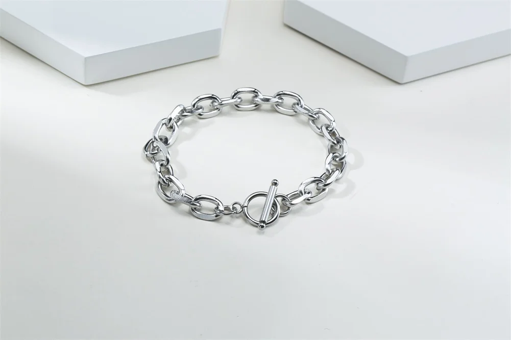 MÄNNER SCHMUCK 3 ZU 8MM BREITE EDELSTAHL WEIZEN KETTE ARMBAND 7,48 ZU 9 ZOLL KARABINERVERSCHLUSS – Detail 8