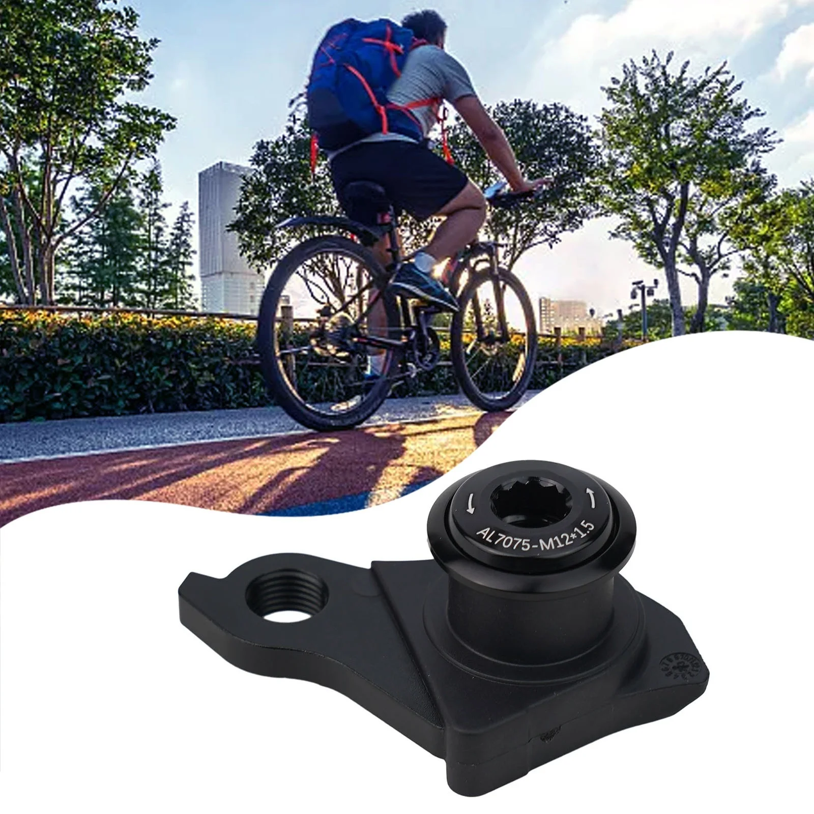 

Велосипедный переключатель передач, подходит для SRAM для Trek UDH, черные велосипедные аксессуары для велоспорта на открытом воздухе, прочные практичные 38,4x65,3 мм, черный