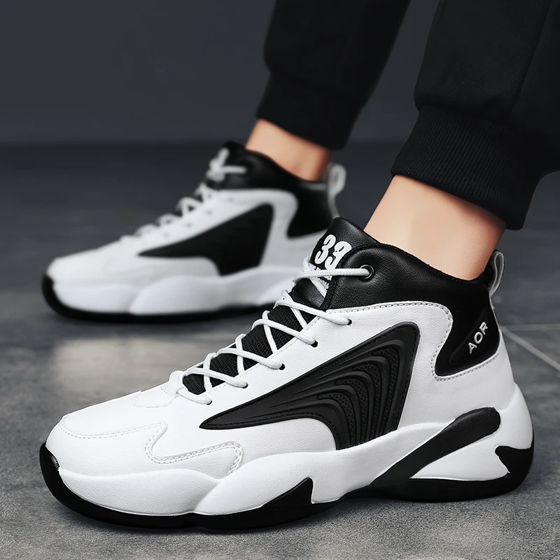 Basketball Shoes For Men Fashion Casual Sports Boys Sneakers 2022 Trend Male Rubber Breathable Kids Footwear Children Boots