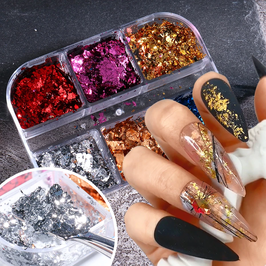 1Box Fluorescence Pigment Glitter Powder Nail Art Dust Dipping Powder Polish Rub Charm Manicure Decoration