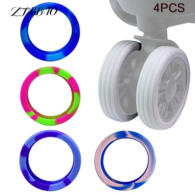 

4pcs Universal Silicone Trolley Case Silent Caster Sleeve Reduce Noise Luggage Wheels Protector Cover For Travel Suitcase Access