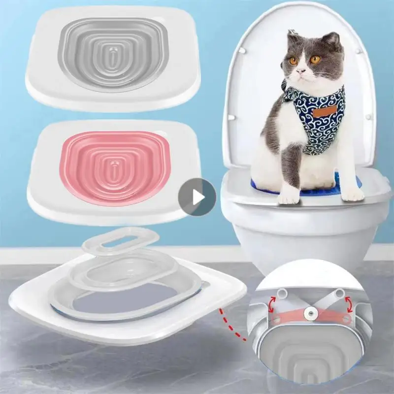 Plastic Cat Toilet Training Kit Reusable Puppy Cat Litter Mat Cat