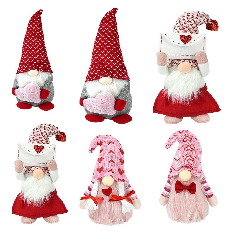 Valentines Day Gift Faceless Gnome Plush Doll For Boyfriend Girlfriend Christmas Home Decoration New Year Ornament Wedding Gifts