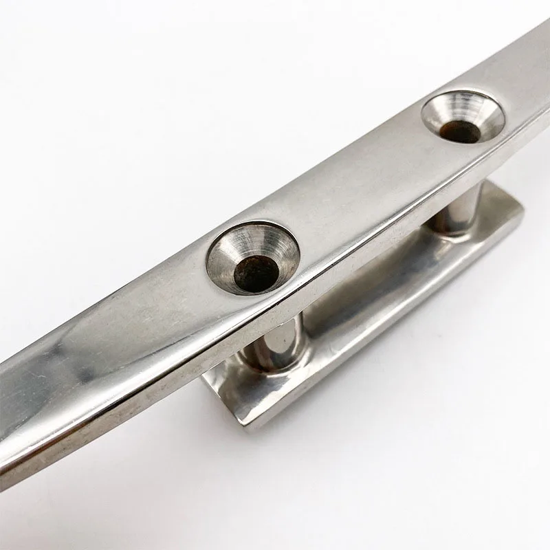 4" 5" 6" 8" 10" Low Flat Cleats 316 Stainless Steel 2 Hole Hardware Boat Cleats For Marine Boat Deck Rope Tie Yacht Accessories Marine Accessories Marine Hardware