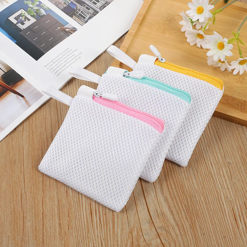 Thickened Polyester Mesh Laundry Bag Mini Multi-Function Laundry Bag Bra Lingerie Socks Laundry Basket Washing Machine Sorting