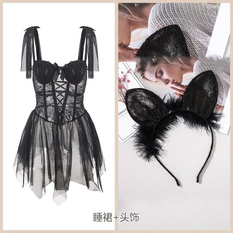 Black with headwear