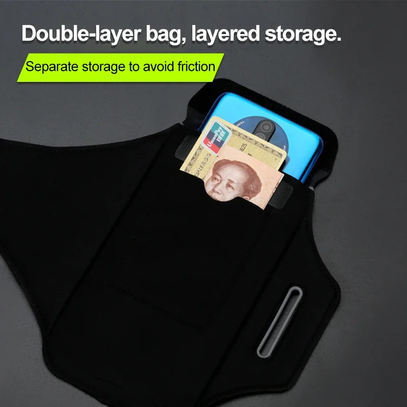 Sports Arm Bag With Zipper For 6.8 inch Smartphone Running Accessories