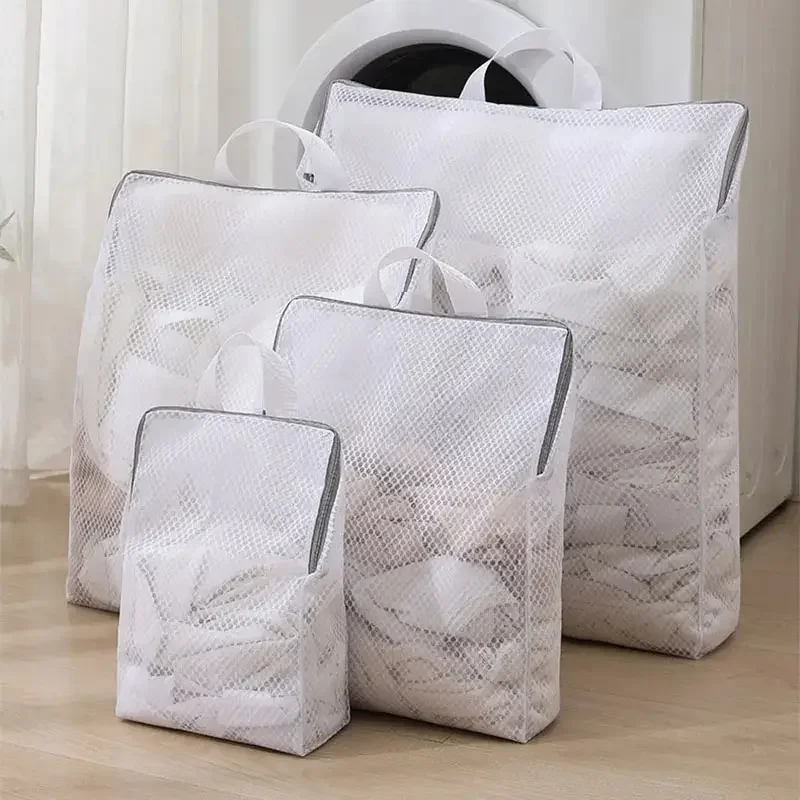 3D Laundry Bag With Handle Mesh Delicate Lingerie Dirty Clothes Wash Bag Durable Washing Machine Protective Bag Anti-Deformation 1