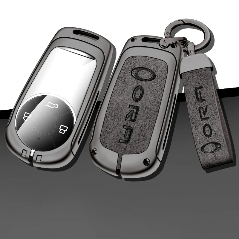 Zinc Alloy Car Key Case Cover for Great Wall Ora Good Cat GT Lightning Cat Ballet Protection Keychain Keyless Accessories key case key case cover car key shell remote control case cover