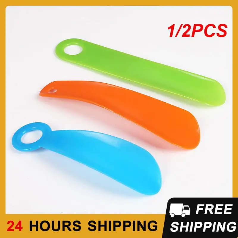 

1/2PCS Lazy Shoe Helper Professional Plastic Colored Neutral Style Shoe Horn Shoe Sturdy Sleep Shoe Lifter Flexible