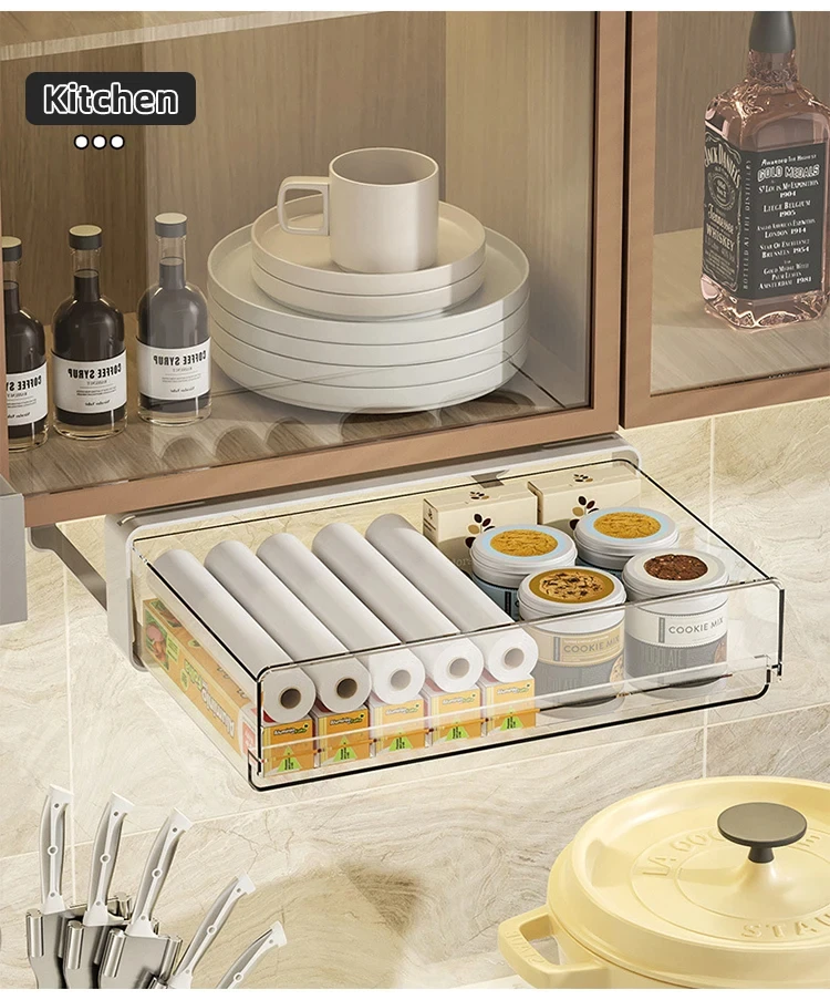 Description Picture 4 of itemSelf Stick Drawer Storage Box Under Table Hidden Self-Adhesive Drawer Type Storage Cabinet Office Desk Organizing Storage Rack