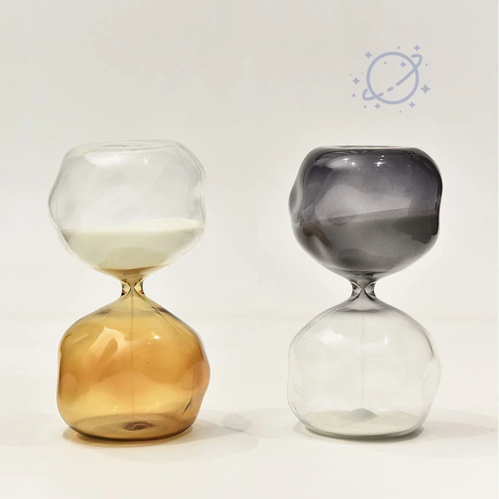 창의적인 유리 모래시계, 모던한 홈데코 장식품, 15/30/60분 다채로운 색상의 모래시계, 책상 사무실 발렌타인데이 선물