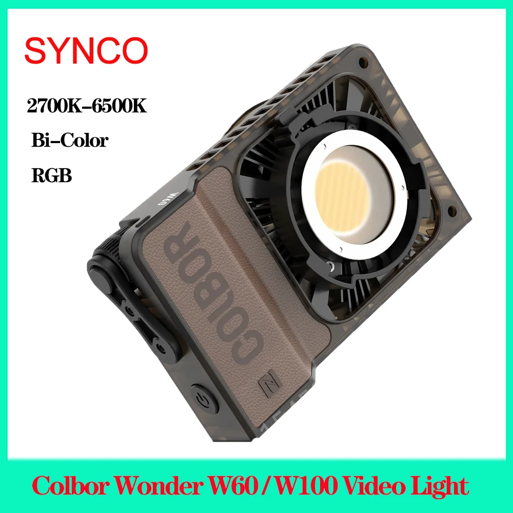 

Synco Colbor W60 LED Video Light Photography Lighting 2700K-6500K Bi-Color APP Control for Camera Studio W60R RGB Filling Light
