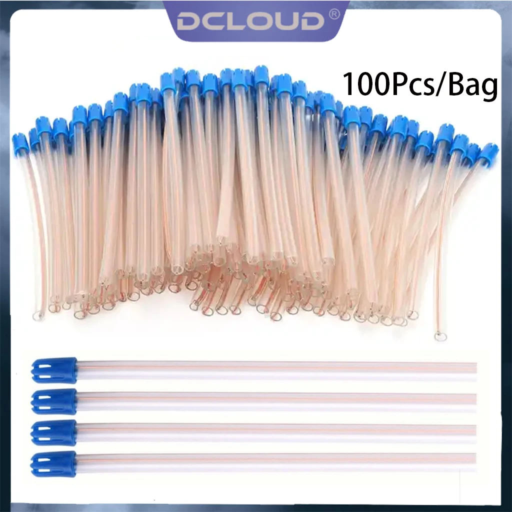 100Pcs/Bag Dental Disposable Saliva Ejector Aspirator Tube Plastic Soft Low Volume Suction Tips Oral Care Dentistry Consumables