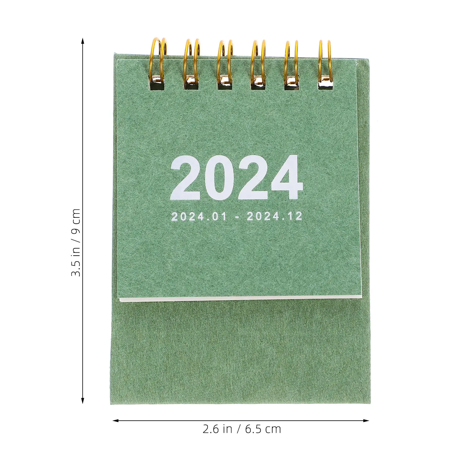 미니 데스크 캘린더 2024 두꺼운 종이 플립 스탠딩 월간 캘린더 홈 오피스 장식 가정용 일상 사용 탁상용 정리함