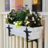 Adjustable Heavy Duty Iron Planter Pot Holder Metal Bracket Wall Mount for Railings Balcony Window Patio Garden Flower Box Hook 2