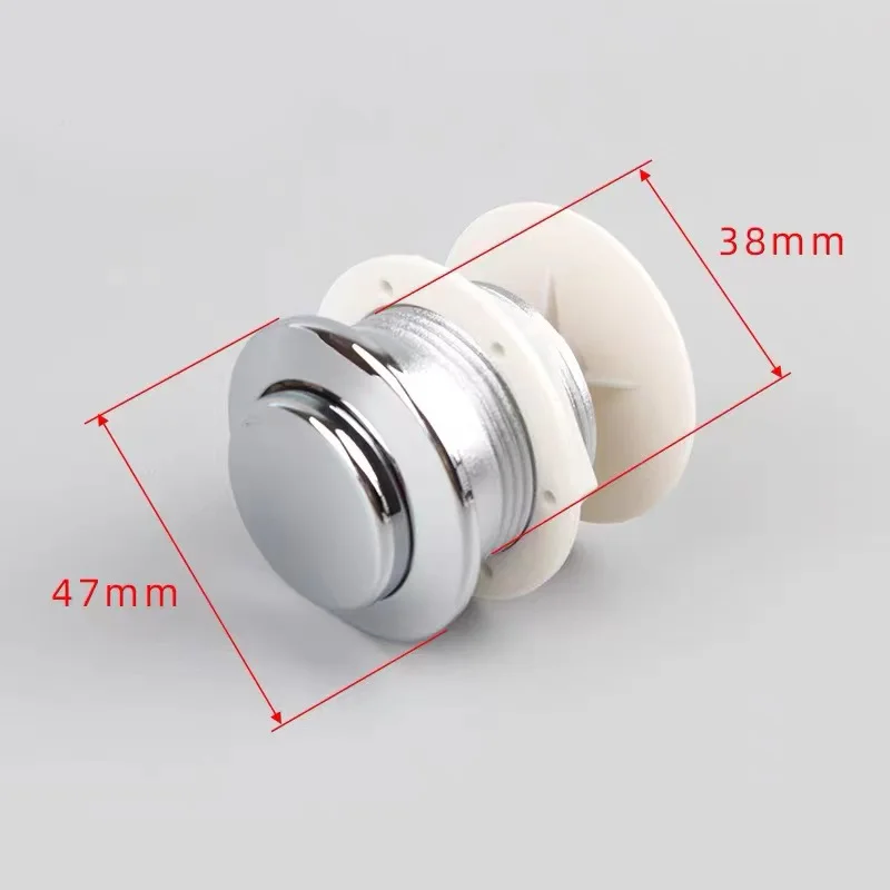 Toilet Tank Button B4018 Drain Valve Single Button Round Toilet Accessories