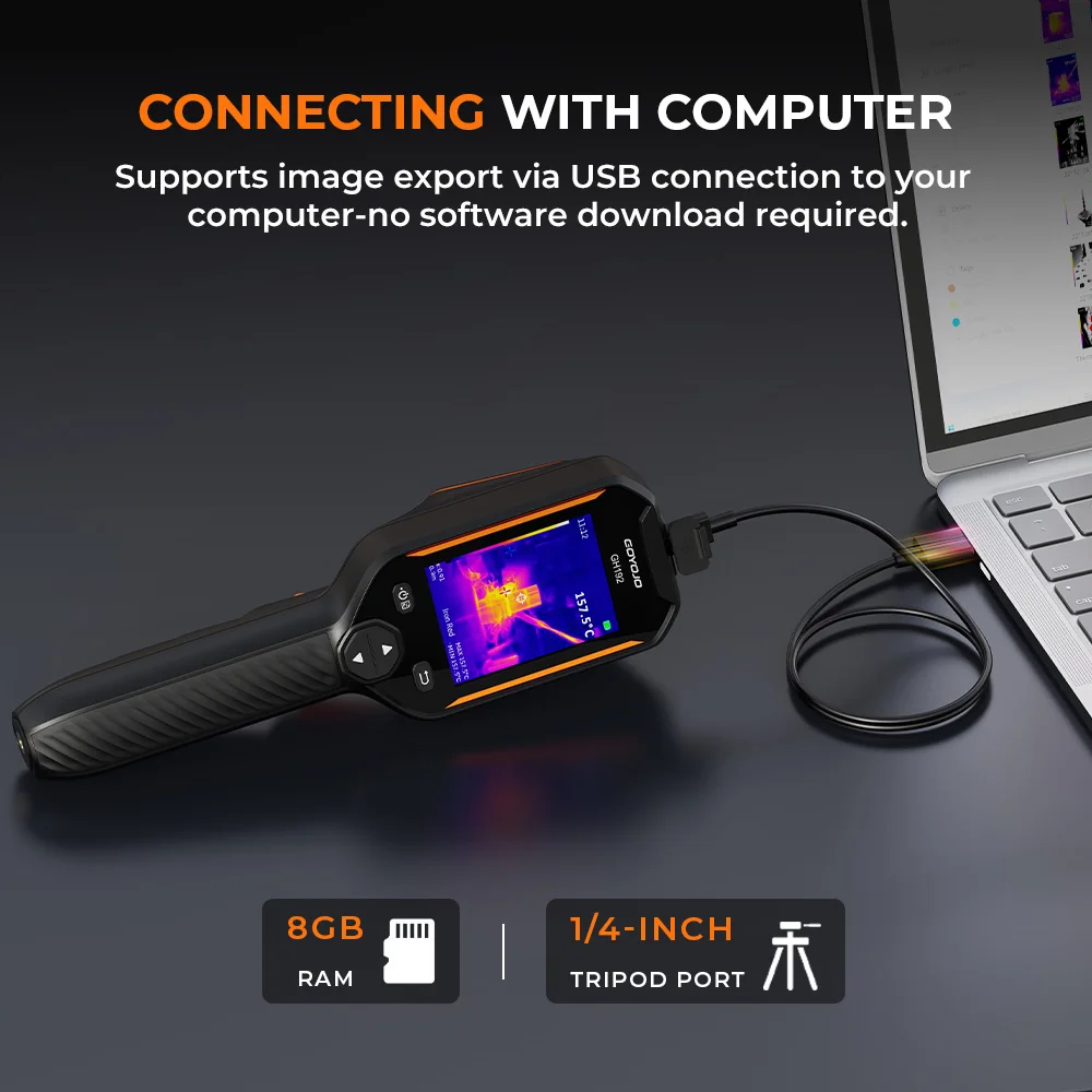 GH192 Thermal Camera with Visual Camera, 240x240 Super Resolution Thermal Imagin