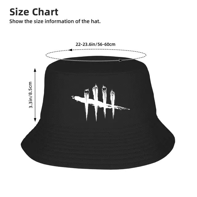 Couple Deads By Daylight Bucket Hat  Portable Fisherman Hats Summer Trendy Vacation Caps Streetwear Custom DIY Sun Hat 4