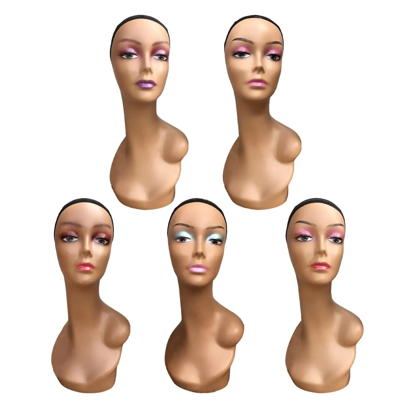

Female Mannequin Head Long Neck Professional Stable Base Manikin Wig Head Stand for Hats Wigs Making Necklace Glasses Hairpieces