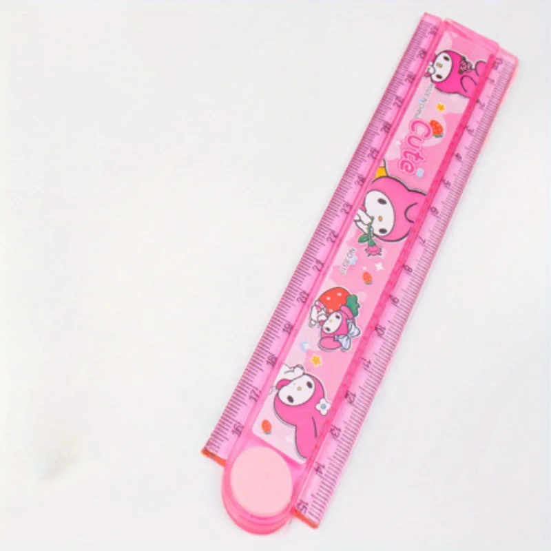 1 Pc Cartoon-Themed Folding Ruler 12-Inch Plastic Straight Edge With Creative Wave Design For Drawing And Geometry ruler set folding ruler