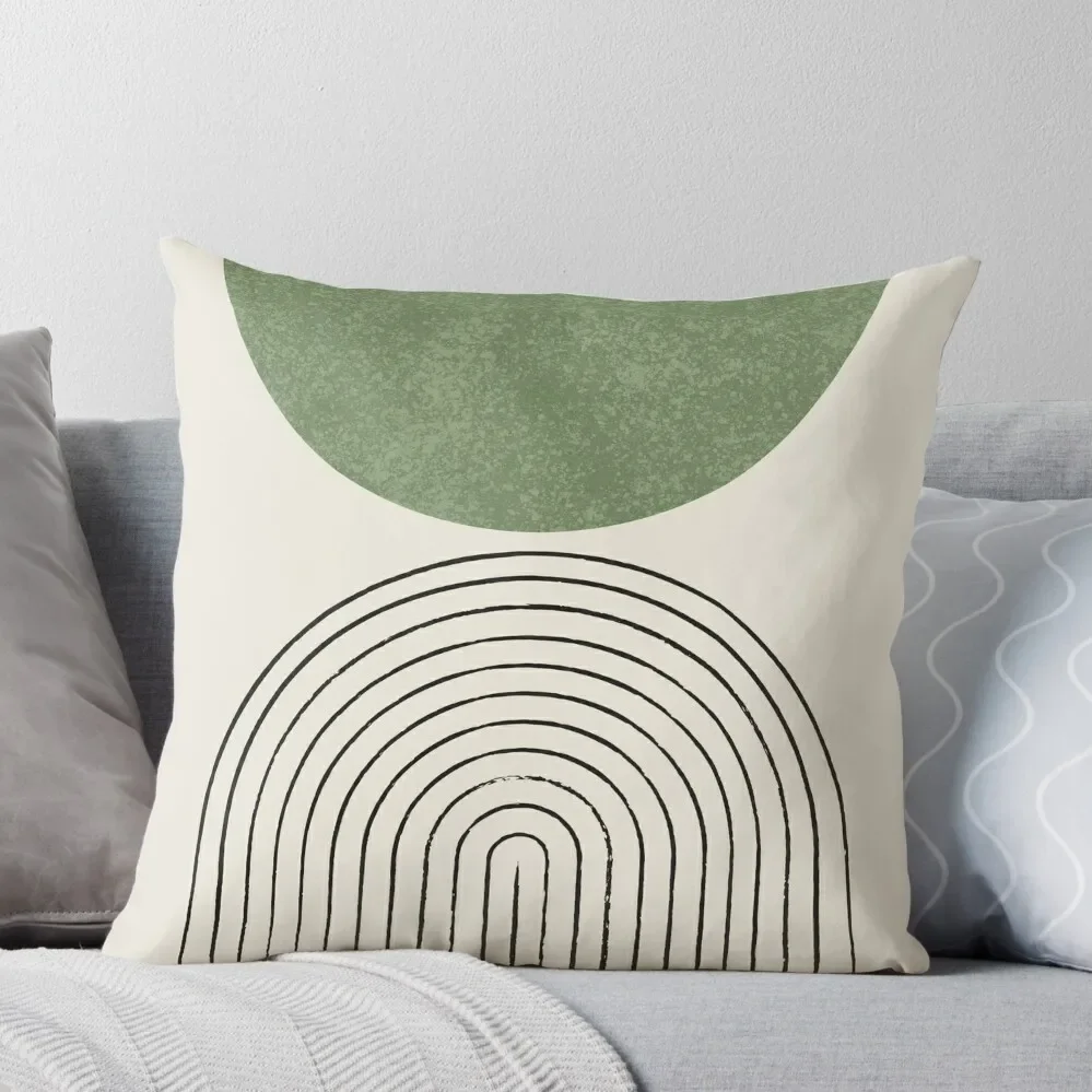 

Arch Balance Green - Mid century modern Throw Pillow christmas cushions covers Pillow Covers Decorative