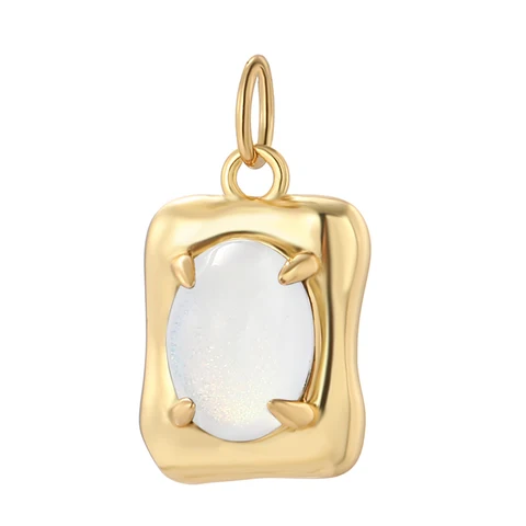 Cube Crystal Charms for Jewelry Making Supplies Bohemian  Gold Plated Dangle Diy Earring Necklace Bracelet Accessories