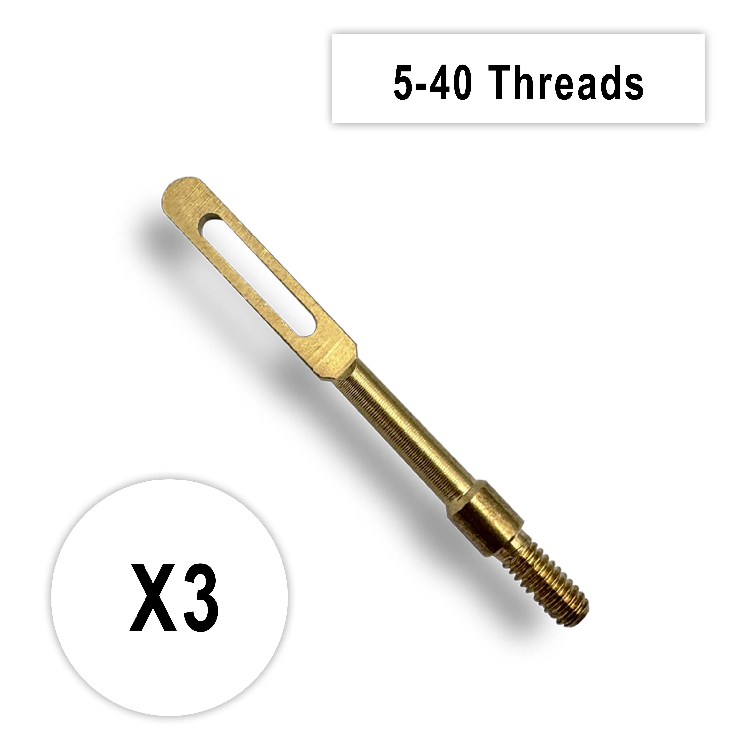 3pcs Gun Cleaning Patches Brass Holder Slotted Loops Tip Rifle Handgun Bore Barrel Maintenance Kit for 12GA 5.56mm 7.62mm .17cal